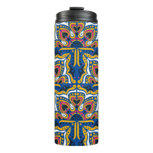 Garrafa Térmica Talavera Indian Mosaic: cerâmica sem costura.