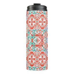 Garrafa Térmica Talavera mexicana: Colagem de Azulejos Étnicos.