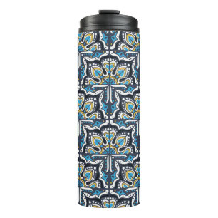 Garrafa Térmica Talavera pattern. Indian patchwork. Azulejos portu