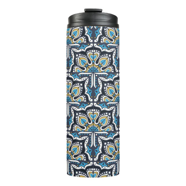 Garrafa Térmica Talavera pattern. Indian patchwork. Azulejos portu (Frente)