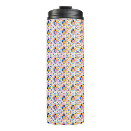 Garrafa Térmica Tall travel mug with a vibrant, geometric pattern