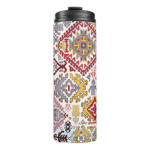 Garrafa Térmica tapete índio, paisley mandala, ioga