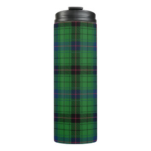 Garrafa Térmica Tartan Clan Davidson Xadrez Black Check Verde