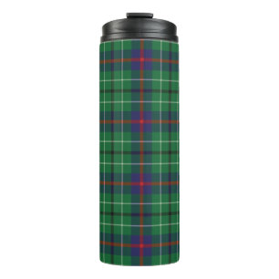 Garrafa Térmica Tartan Clan Duncan Xadrez Green Red Blue Check