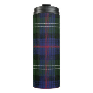 Garrafa Térmica Tartan Clan Sutherland Xadrez Green Black Check