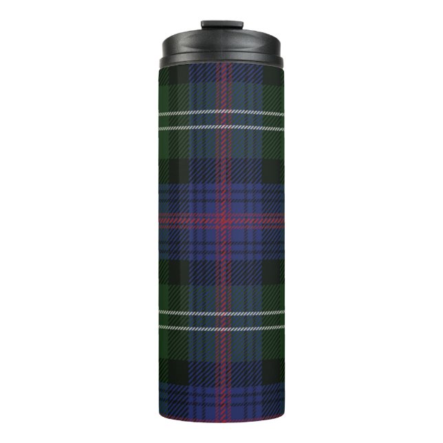 Garrafa Térmica Tartan Clan Sutherland Xadrez Green Black Check (Frente)