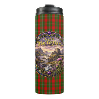 Garrafa Térmica Tartan do Clã Escocês MacGregor
