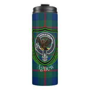 Garrafa Térmica Tartan e Brasão do Clã Escocês Agnew