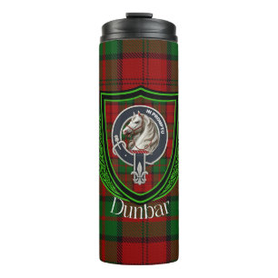 Garrafa Térmica Tartan e Brasão do Clã Escocês Dunbar