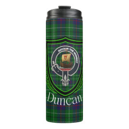 Garrafa Térmica Tartan e Brasão do Clã Escocês Duncan