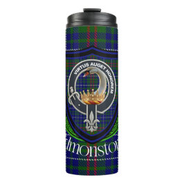Garrafa Térmica Tartan e Brasão do Clã Escocês Edmonstone