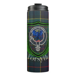 Garrafa Térmica Tartan e Brasão do Clã Escocês Forsyth