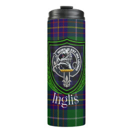 Garrafa Térmica Tartan e Brasão do Clã Escocês Inglis