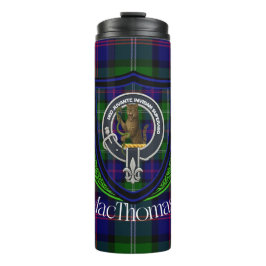 Garrafa Térmica Tartan e Brasão do Clã Escocês MacThomas
