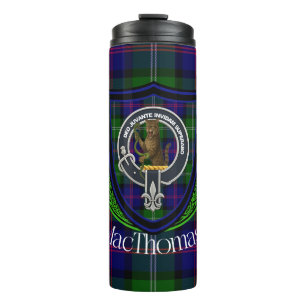 Garrafa Térmica Tartan e Brasão do Clã Escocês MacThomas