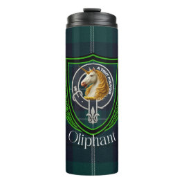 Garrafa Térmica Tartan e Brasão do Clã Escocês Oliphant