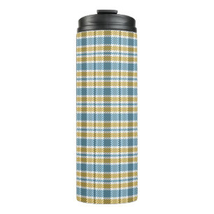 Garrafa Térmica Tartan sem costura, padrão de xadrez. Plano de Fun