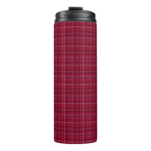 Garrafa Térmica Tartan vermelho verificado