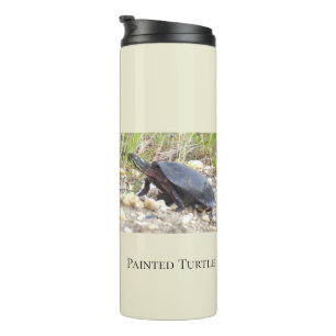 Garrafa Térmica Tartaruga Pintada Foto Tumbler Térmico
