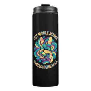 Garrafa Térmica Tchau Escola Secundária Olá Escola Secundária Tie 