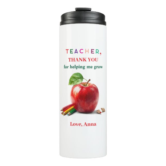 Garrafa Térmica Teacher Gift – Thermal Tumbler Thank You Message (Frente)