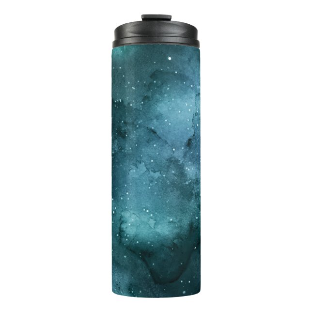 Garrafa Térmica Teal Galaxy Series Design 7 (Frente)