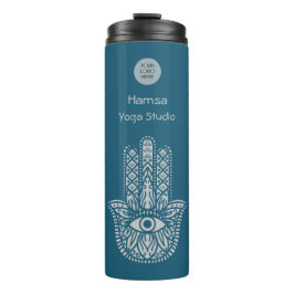 Garrafa Térmica Teal Green Yoga Studio Hamsa personalizável