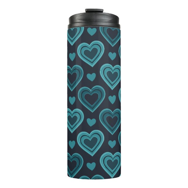 Garrafa Térmica Teal Hearts (Frente)