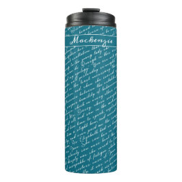 Garrafa Térmica Teal Jane Austen Preconceito de Orgulho Dutch Ball