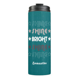 Garrafa Térmica Teal Shine. Brilhante. Brilhante. Brilhante. Brilh