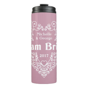 Garrafa Térmica Team o tumbler feito sob encomenda do casamento