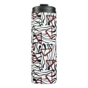 Garrafa Térmica Tecido Geométrico: Design de Padrão Artístico.