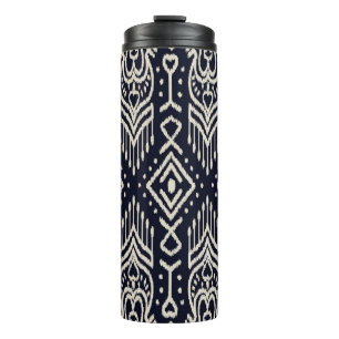 Garrafa Térmica Tecido Ikat bordado: Elegância Étnica.