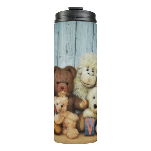 Garrafa Térmica Teddy com amigos (Frente)