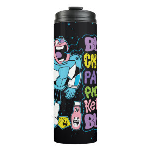 Garrafa Térmica Teen Titans Go!   Cyborg Burger Rap