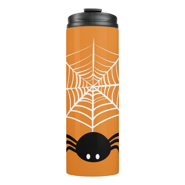 Garrafa Térmica Teia de Aranha de Halloween  (Frente)