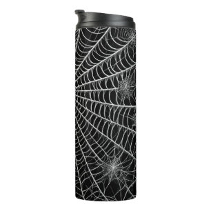 Garrafa Térmica Teias de Aranha Pretas e Brancas Teia de Aranha Ha