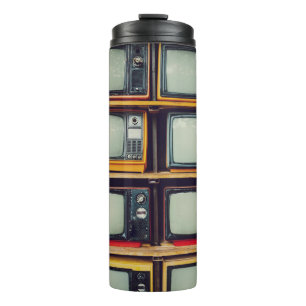 Garrafa Térmica Tela Antiga do Vazio de Televisão Retro