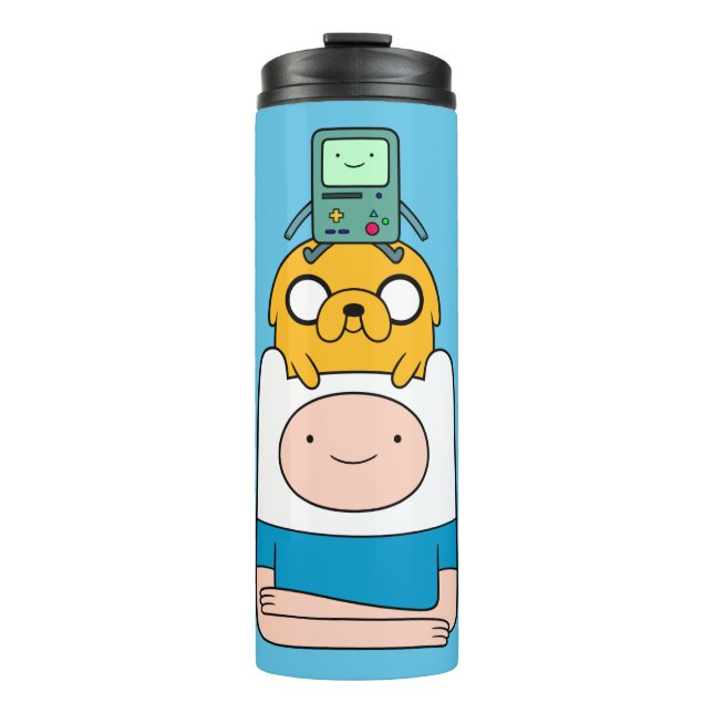 Garrafa Térmica Tempo de Aventura | BMO, Jake e Finn (Frente)