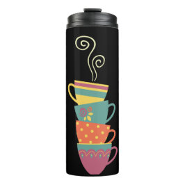 Garrafa Térmica Tempo de café canecas empilhadas agitar vapor