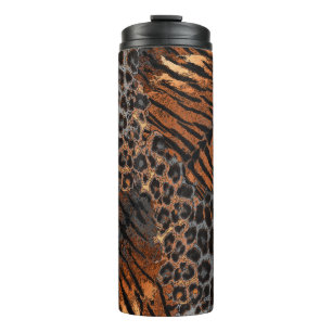 Garrafa Térmica Tendência de pele de tigre-leopardo