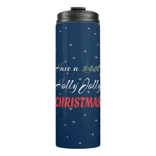 Garrafa Térmica Tenha um Natal Holly Jolly