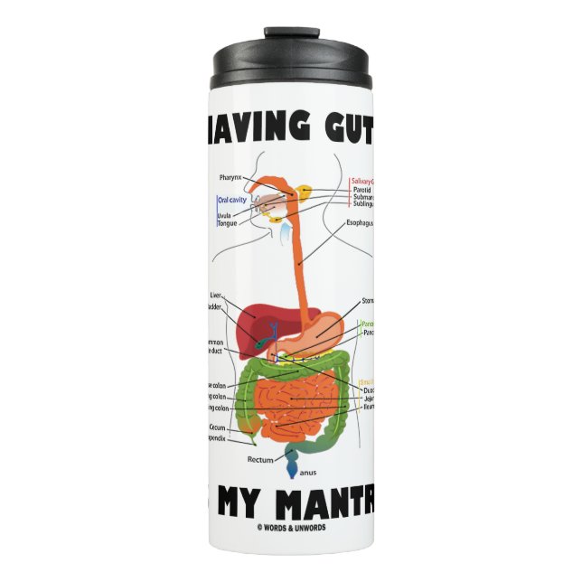 Garrafa Térmica Ter Guias É O Meu Humor Do Sistema Digestivo De Ma (Frente)