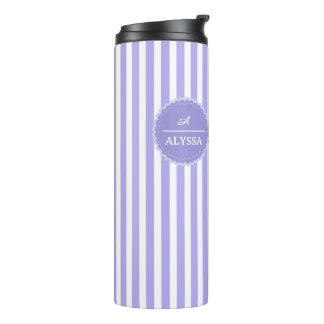 Garrafa Térmica Térmica Personalizada de Nome Floral Personalizado