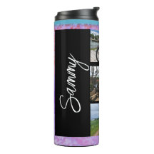 Térmica Tumbler com Colagem de Nome e Imagem