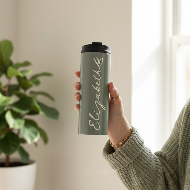 Garrafa Térmica Térmico com Nome Personalizado Presente para a Fes (Custom Name Thermal Tumbler Gift for Her, Mom & Wife, Custom Bridal Party Personalized Tumbler Cup)