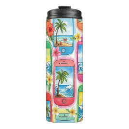 Garrafa Térmica Termo celulares y fotos de playa 