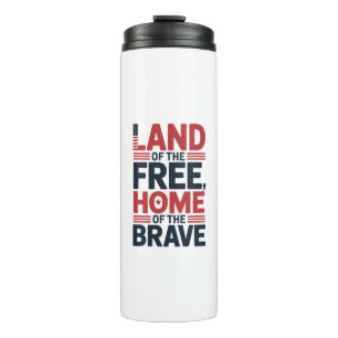 Garrafa Térmica Terra dos livres Casa da Camisa Brave USA