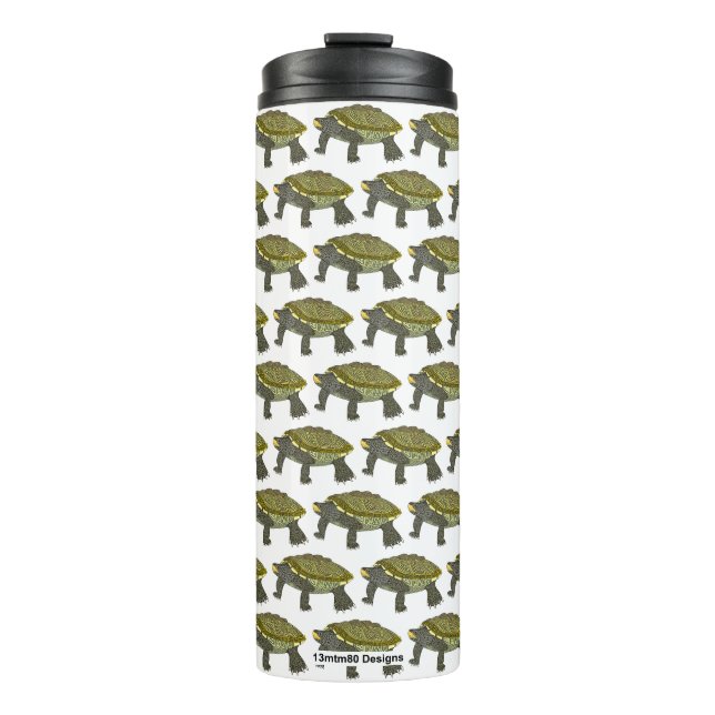 Garrafa Térmica Terrapin (pattern white) - Thermal Mug (Frente)