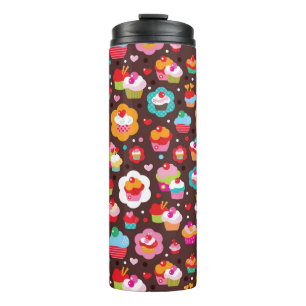 Garrafa Térmica Teste padrão bonito do bolo do copo